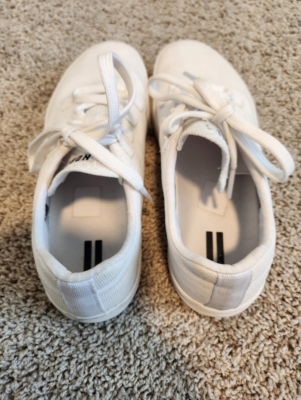 NOBULL Mens White Canvas Sneakers Size 9 - Picture 5 of 12